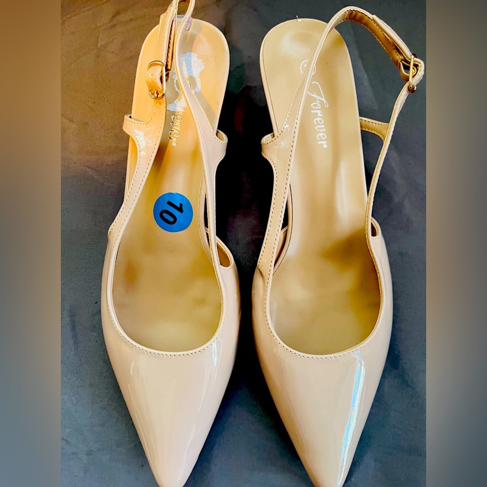Forever 21 Nude Slingback Heels